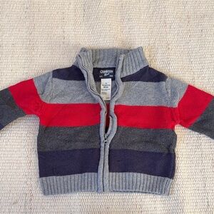 5/$10 OshKosh B'gosh Kids Sweater in Gray, Red, and Navy